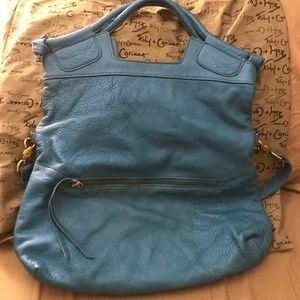 Foley + Corinna Mid City Tote, Bright Blue leather